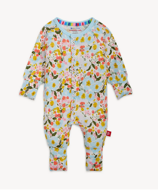 Floral patterned baby onesie
