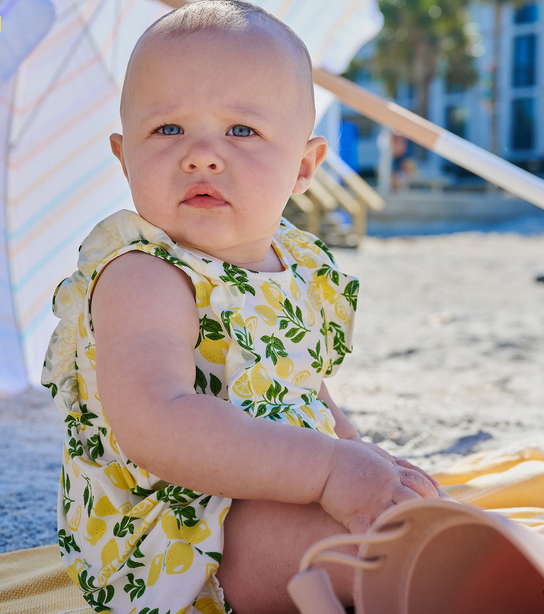 Simply The Zest Magnetic Ruffle Bubble Romper