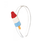 Headband with a colorful ice cream cone design 