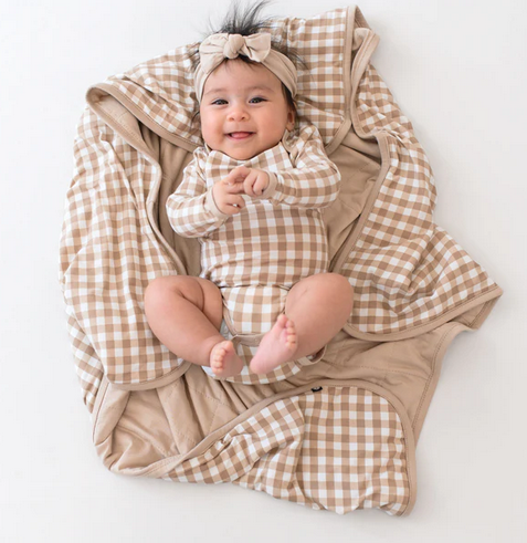 Baby Blanket // Gingham Bisque