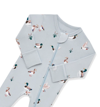 Zippered Footie // Mallard Duck