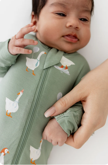 Zippered Footie // Silly Goose