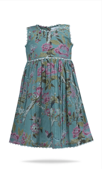 Floral dress with a white background