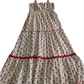 Genelia Layered Dress // White with Red Floral Print