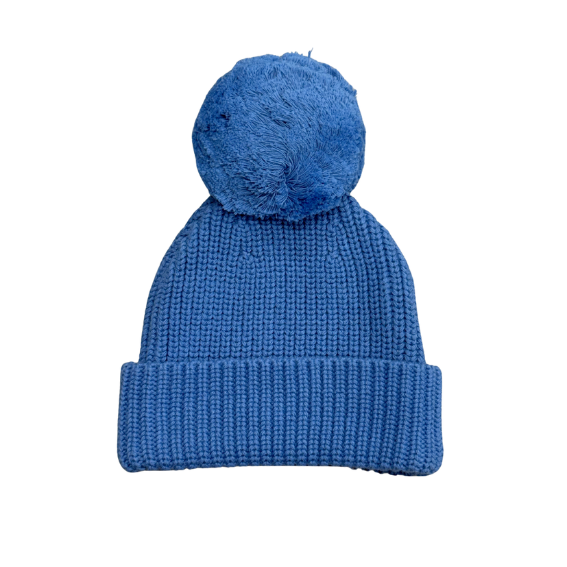 Knit Pom Hat// Stonewash