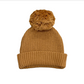 Knit Pom Hat// Camel