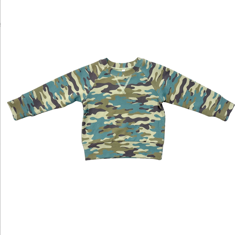 Boys Raglan Sweatshirt // Camouflage