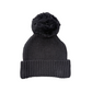 Knit Pom Hat// Charcoal