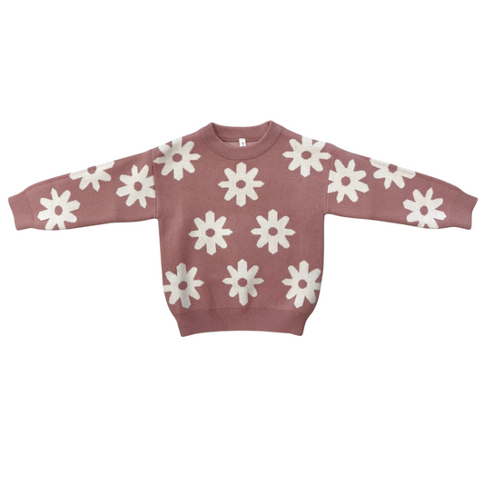 Knit Sweater // Rose Daisies