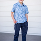Chambray Dillo Polo Short Sleeve Shirt