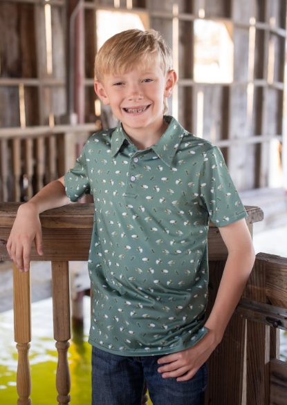 Fly Fishing Polo Short Sleeve Shirt