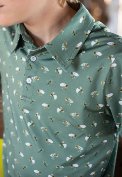Fly Fishing Polo Short Sleeve Shirt