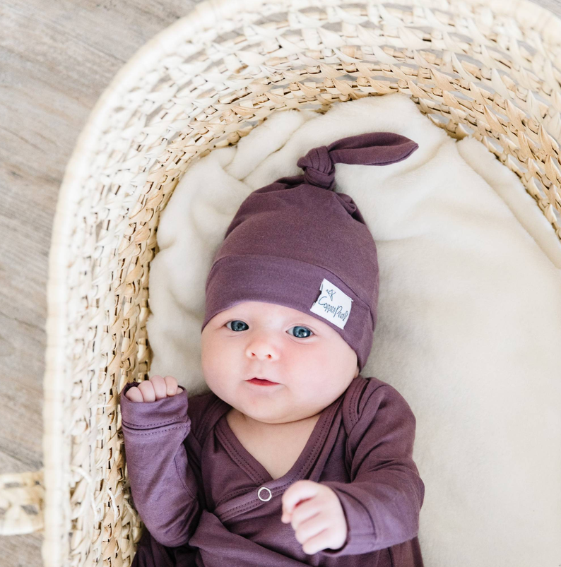Top Knot Hat // Plum