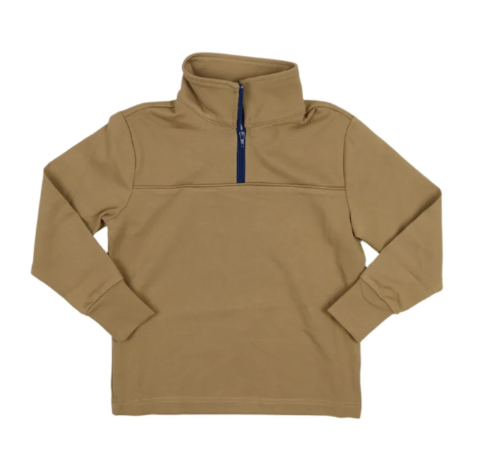 Khaki 1/4 Zip Pullover