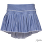 Navy Striped mini pleat skort