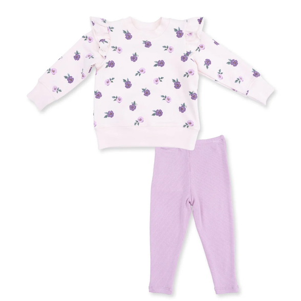 Violetta Floral Ruffle Sweatshirt and Legging