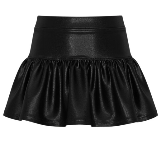 Gathered Skort // Black Shimmer