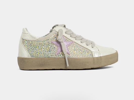 Paula Mini Iridescent Glitter Star Sneakers