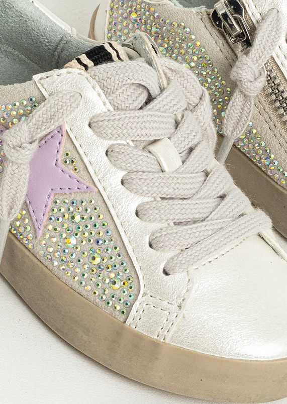 Paula Mini Iridescent Glitter Star Sneakers