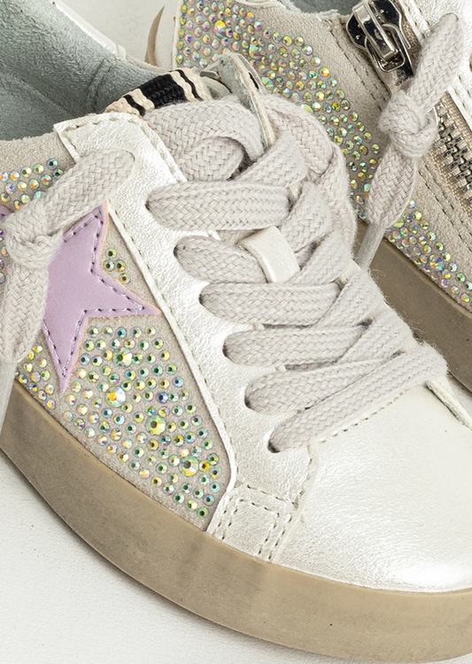 Paula Mini Iridescent Glitter Star Sneakers