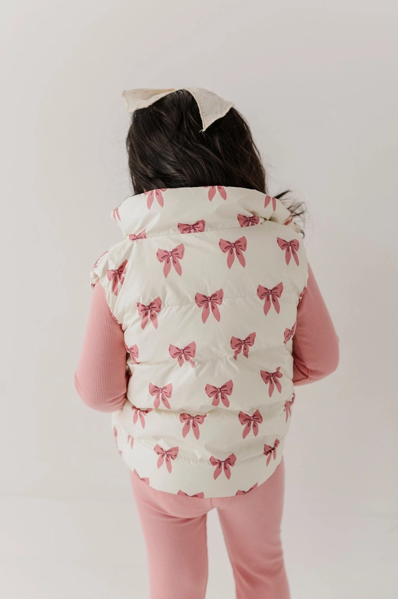 Girls Puffer Vet // Rose Elegance