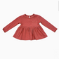 Peplum Set // Dusty Cedar