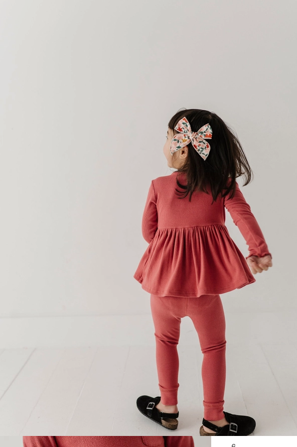 Peplum Set // Dusty Cedar