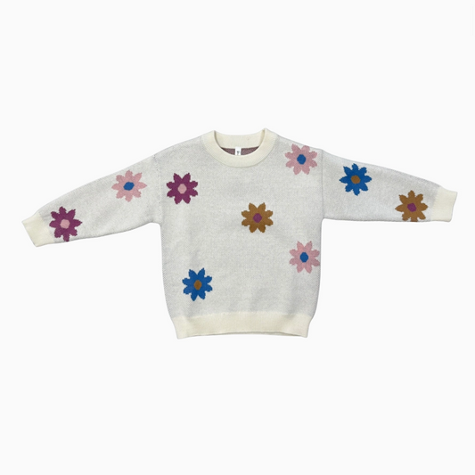 Knit Sweater set// Flower Pop