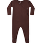 Pointelle Wrap Footie // Black Cherry