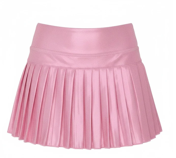 Shimmer Mini Pleat Skort // Pink