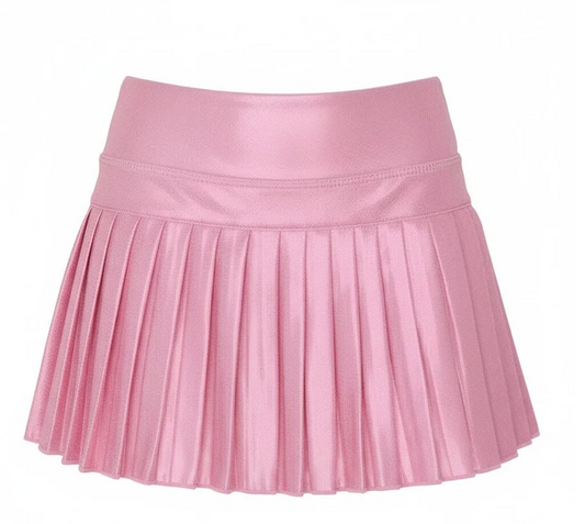 Shimmer Mini Pleat Skort // Pink