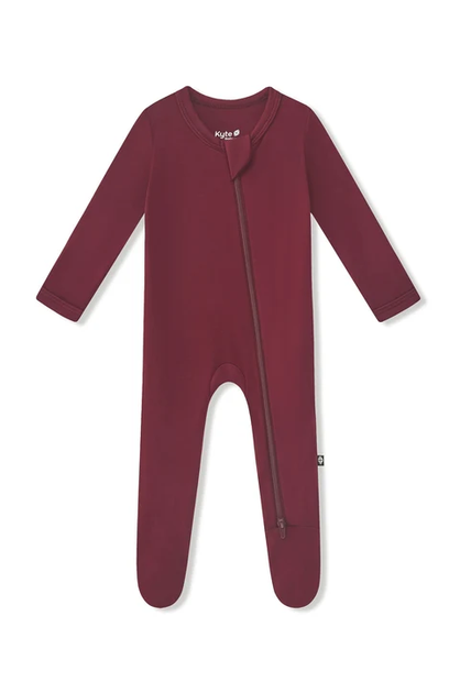 Zippered Footie // Burgundy