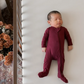 Zippered Footie // Burgundy