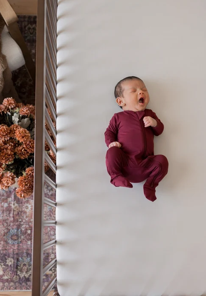 Zippered Footie // Burgundy