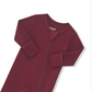 Zippered Footie // Burgundy