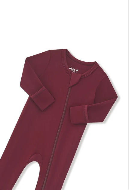 Zippered Footie // Burgundy