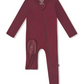Zippered Footie // Burgundy