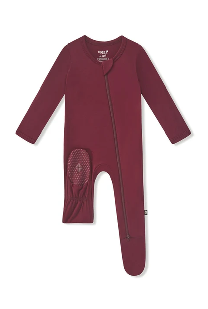 Zippered Footie // Burgundy
