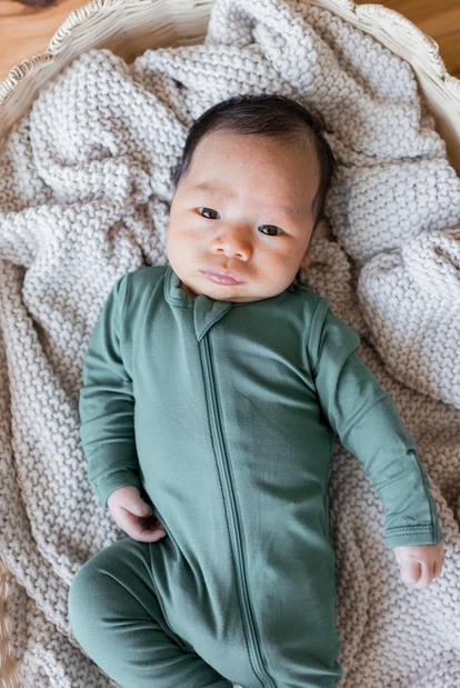 Zippered Footie // Pine