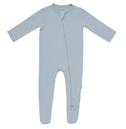 Zippered Footie // Fog