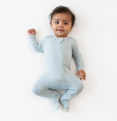 Zippered Footie // Fog