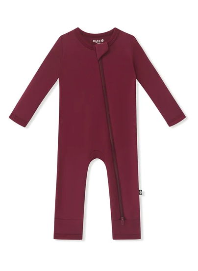 Bamboo Zipper Coverall // Burgundy