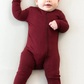 Bamboo Zipper Coverall // Burgundy