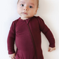 Bamboo Zipper Coverall // Burgundy