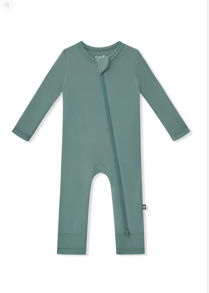 Bamboo Zipper Coverall // Pine