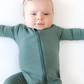 Bamboo Zipper Coverall // Pine
