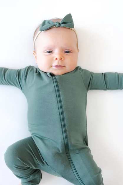 Bamboo Zipper Coverall // Pine