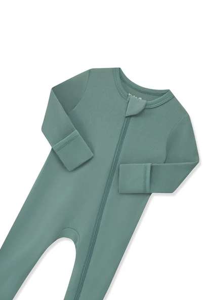 Bamboo Zipper Coverall // Pine