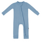 Ribbed Ruffle Zipper Coverall // Slate