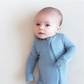 Ribbed Ruffle Zipper Coverall // Slate